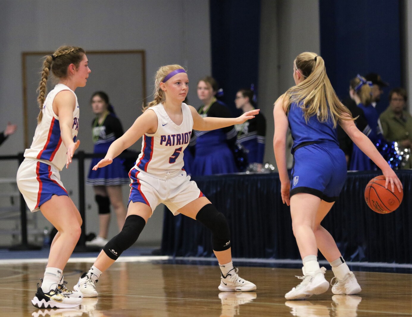 Pequot Lakes Patriots girls basketball during the Class 2A State Tournament.