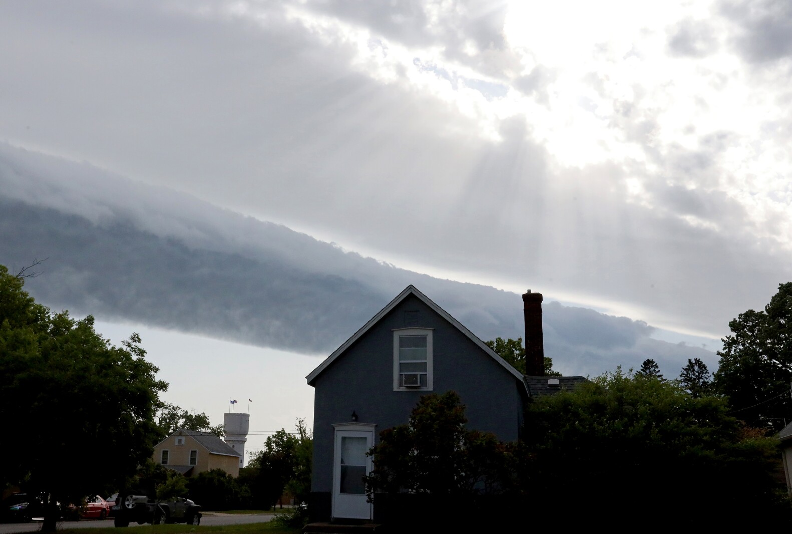 Dramatic looking storm clouds move through the area Saturday, June 18, 2022, in the Brainerd lakes area.