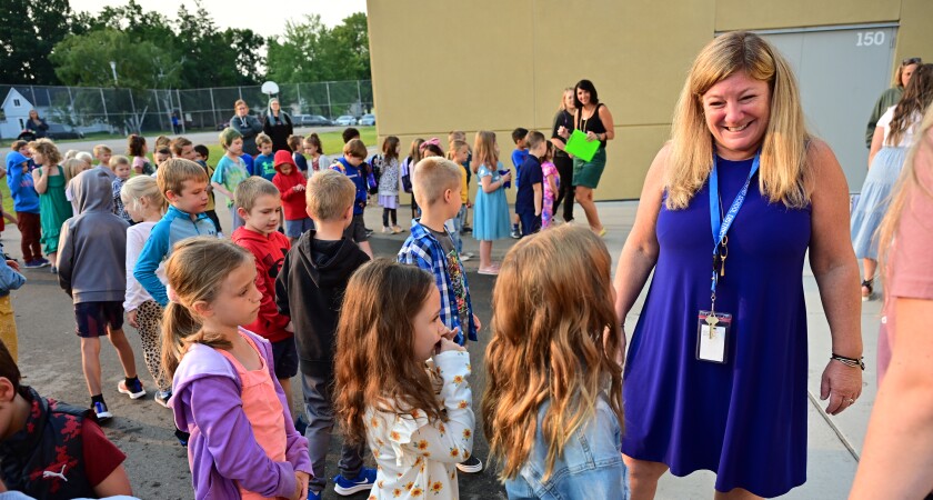 Pictures from the first day of school at Lowell School.