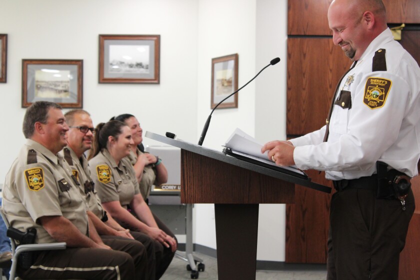 Stark County Sheriff's Office swearsin four deputies The Dickinson