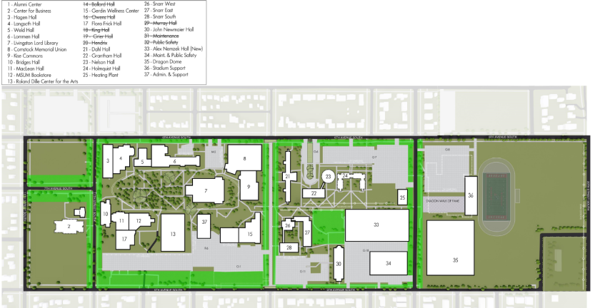 Final MSUM campus plan as proposed by JLG Architects to the university on Tuesday, Nov. 1, 2022..png