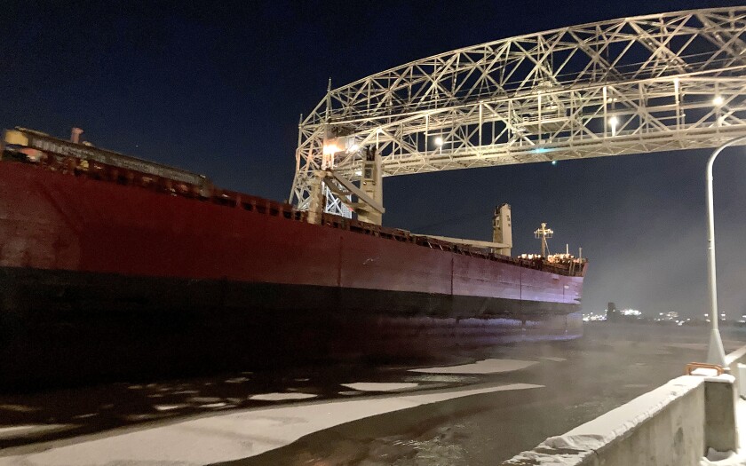 The Federal Kushiro travels through the Duluth Entry