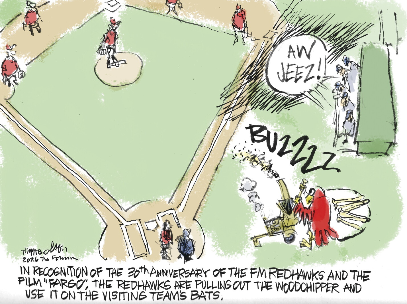 Trygve Olson cartoon: 30th anniversary buzz