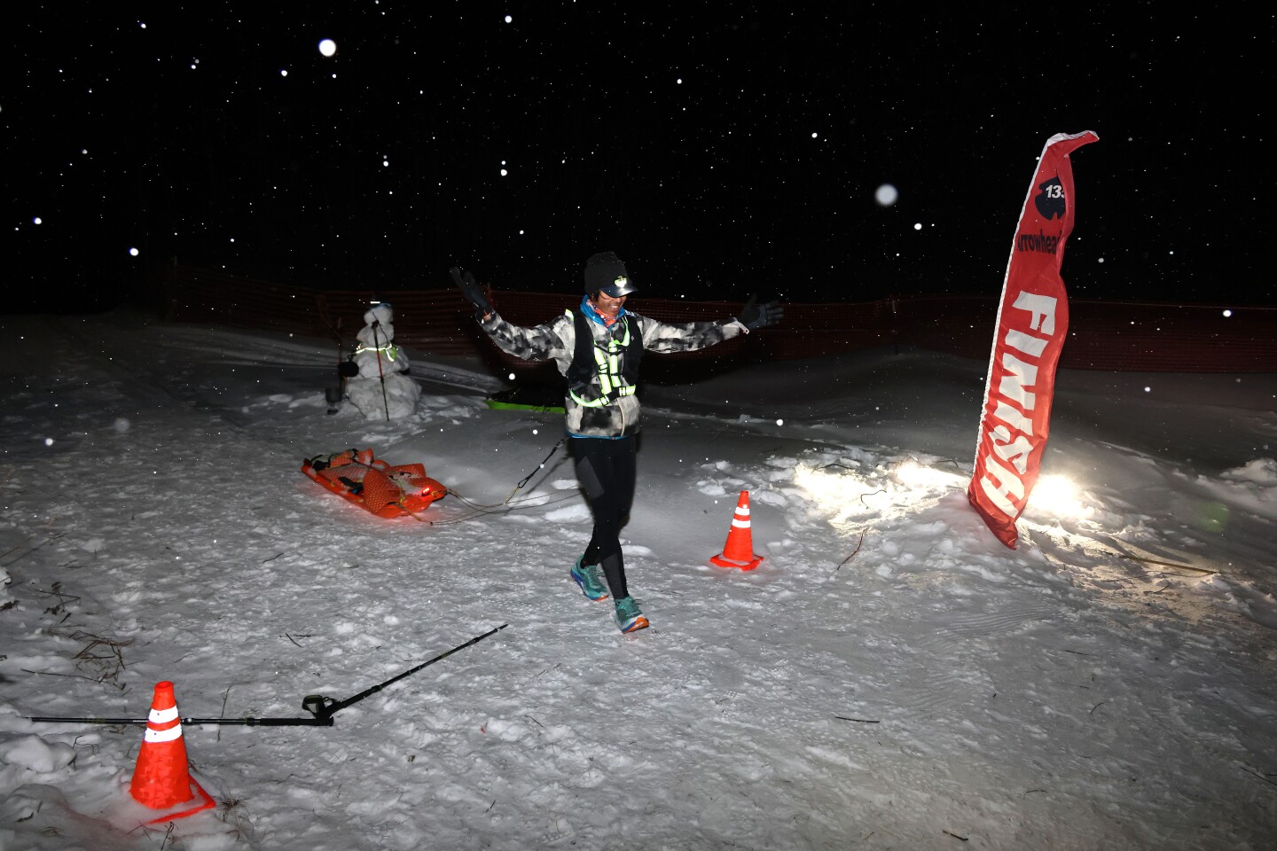 Ultramarathoner crosses finish line
