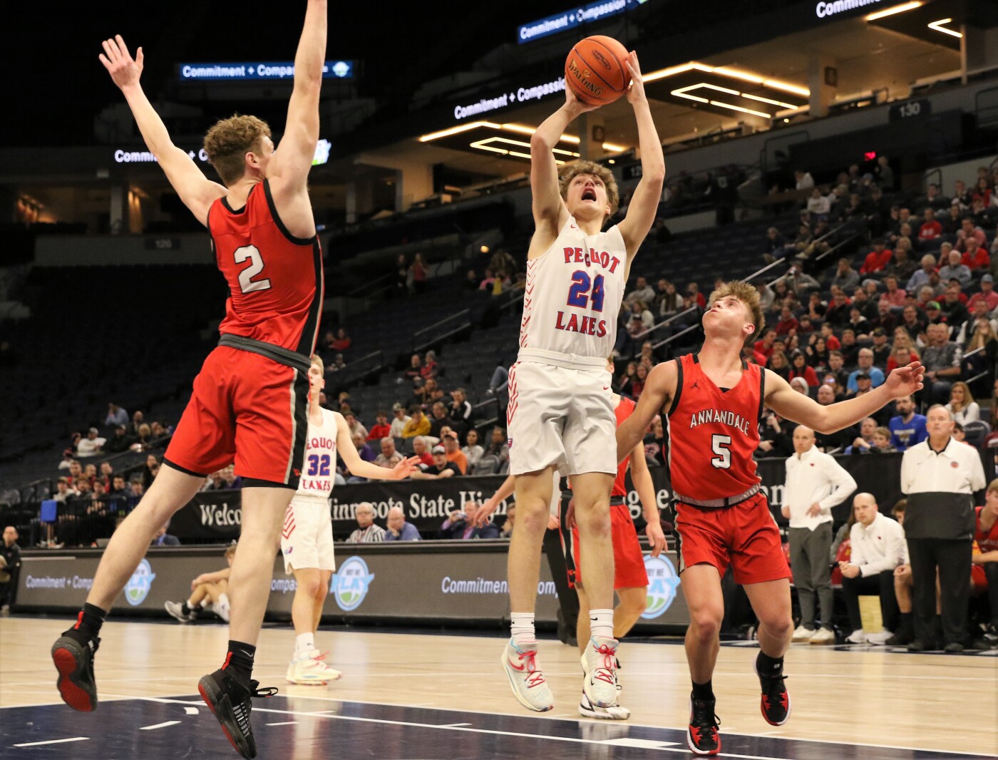 Pequot Lakes vs Annandale Class 2A State Quarterfinals Tuesday, March 22, 2022, at Target Center.