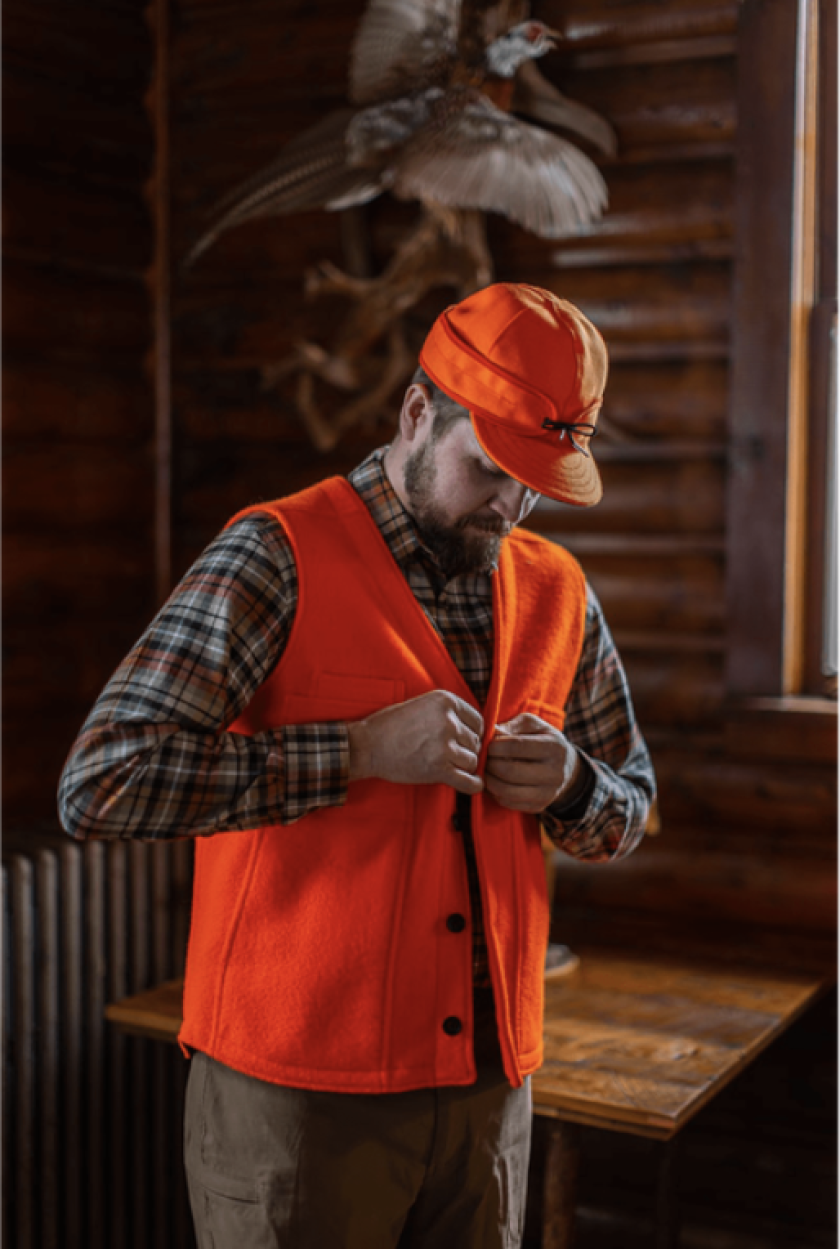 Stormy Kromer hunting cap andvest