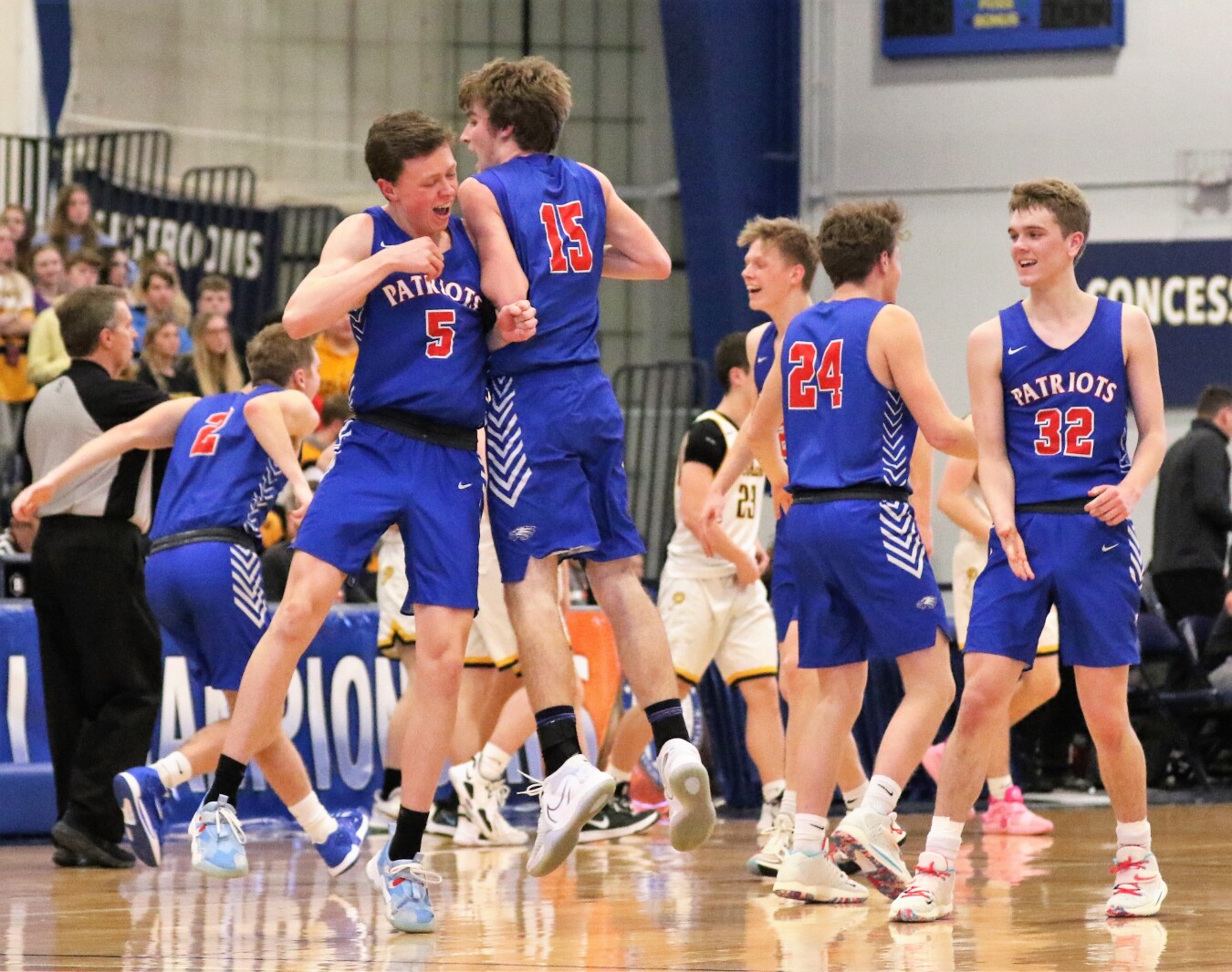Pequot Lakes vs Minnehaha Redhawks in the Class 2A State Tournament Wednesday, March 23, 2022, at Concordia University in St. Paul.