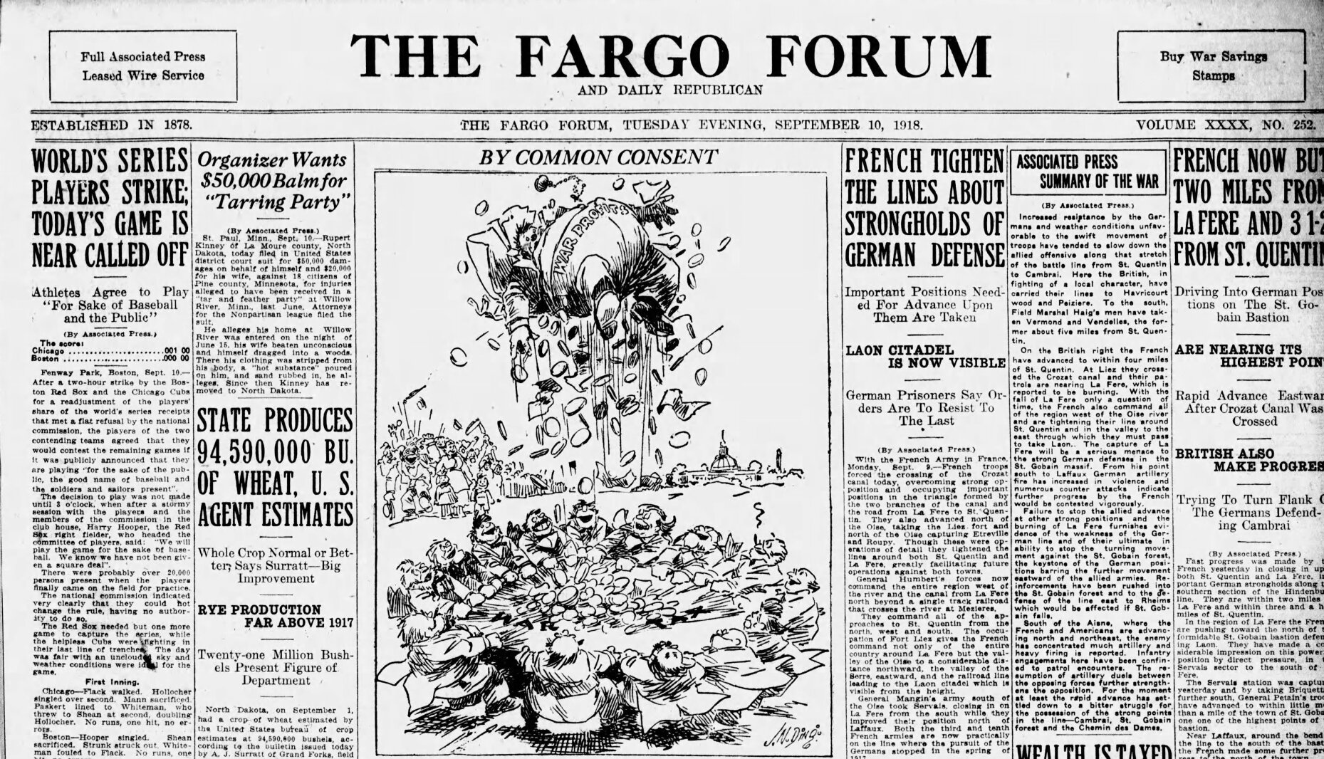 Today in History: Wounded North Dakota brothers find themselves in the same French hospital