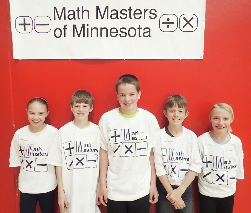 Alex Lipp Math Area students excel at Math Masters contest - Alexandria Echo Press ...