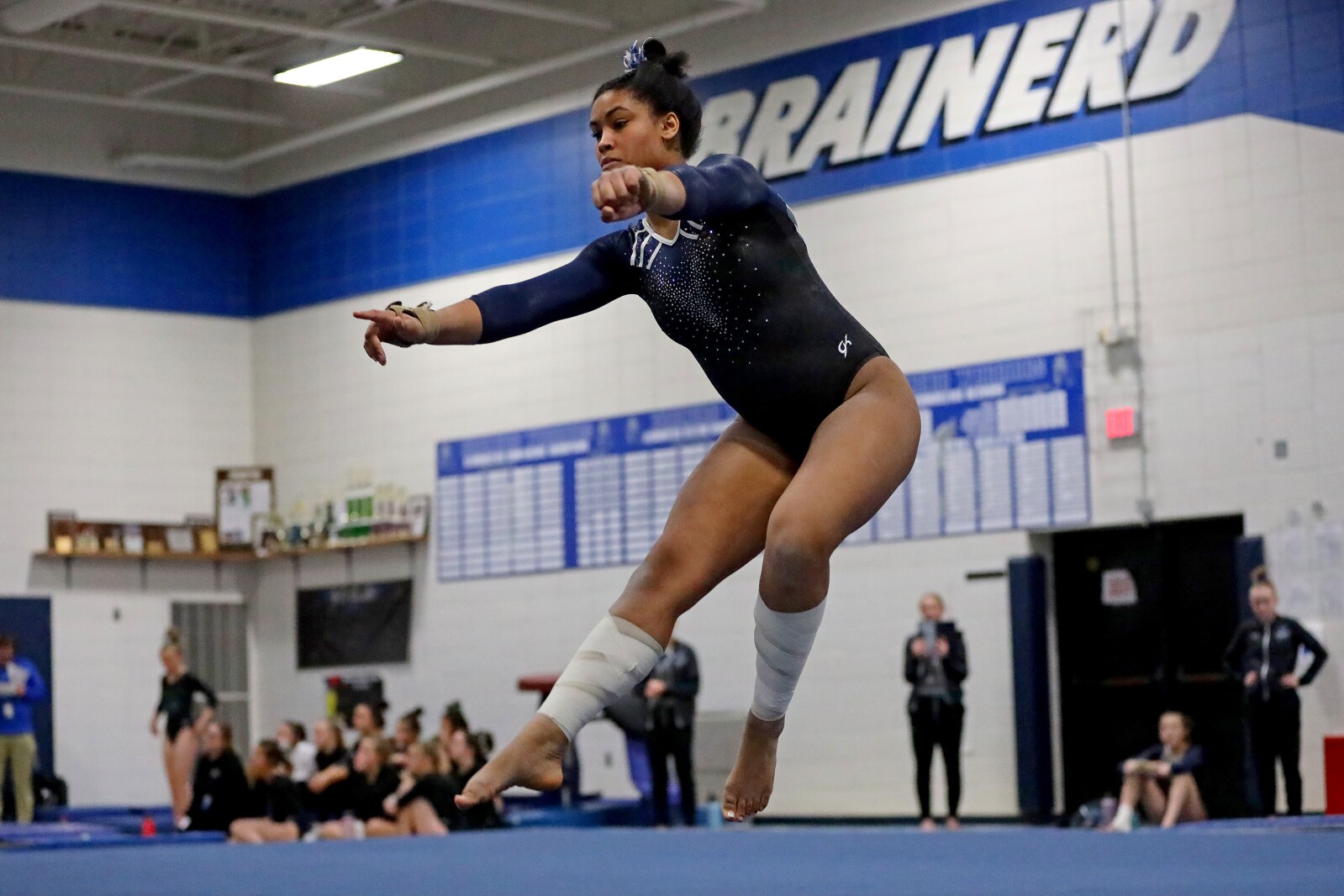 Brainerd gymnastics against Sauk Rapids on Friday, Jan. 13, 2023, at Brainerd.