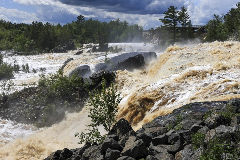 high water level on the main river