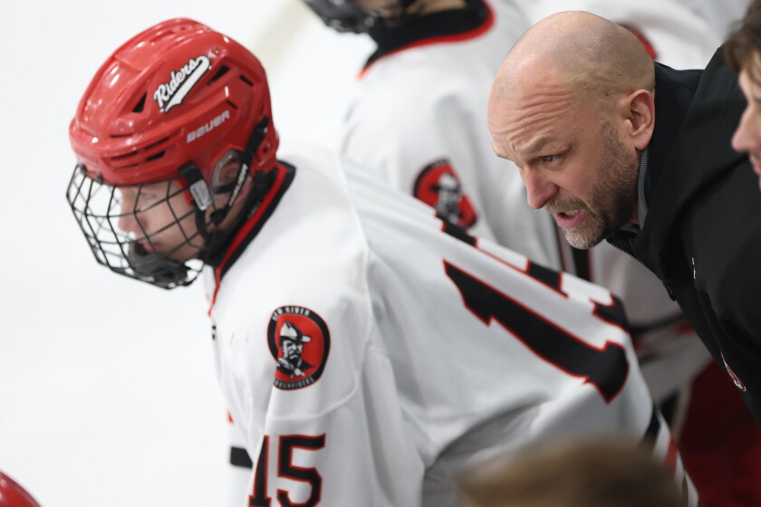 Travis Ridgen Midseason team meeting directs Red River boys hockey back on course ...