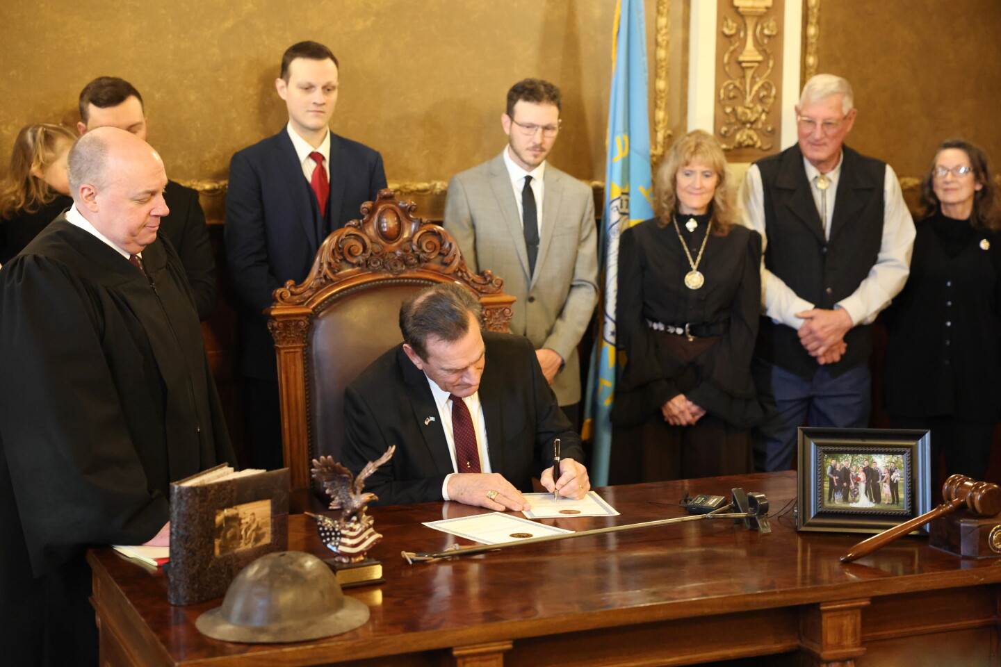Sandy Rhoden PHOTOS: Larry Rhoden sworn in as new South Dakota governor - Mitchell ...