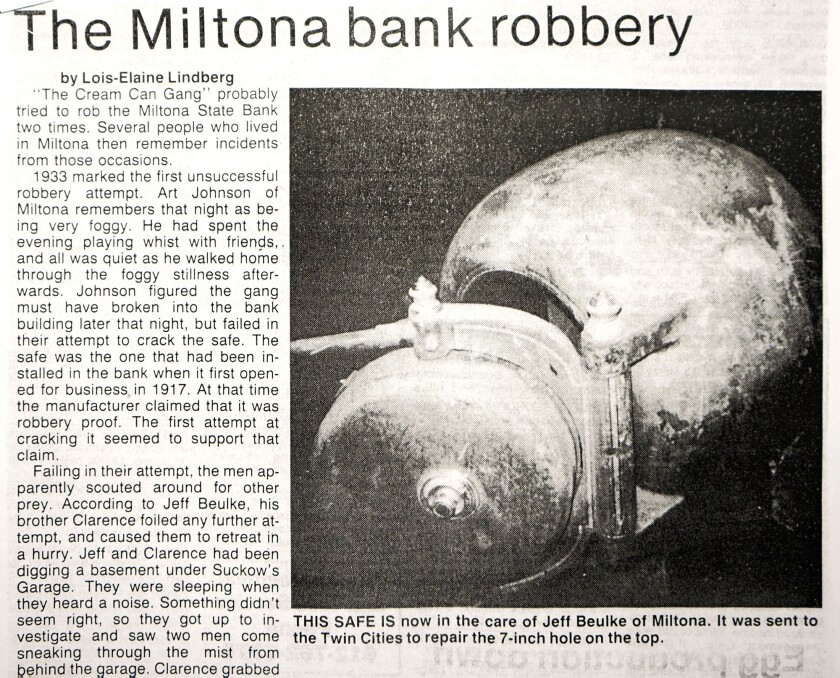 Miltona bank safe