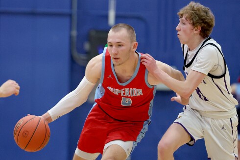 Player drives past defense.