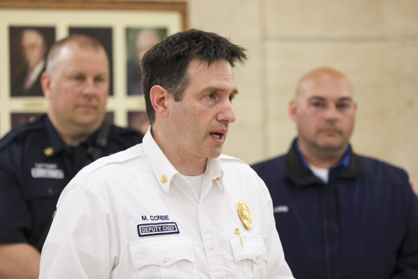 fire chiefs at press conference