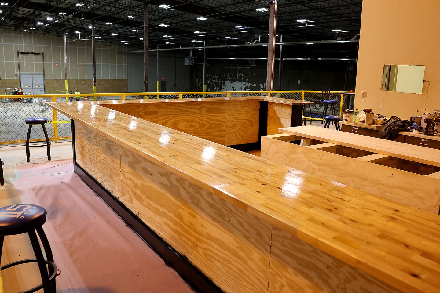 Bar under construction in a new complex.