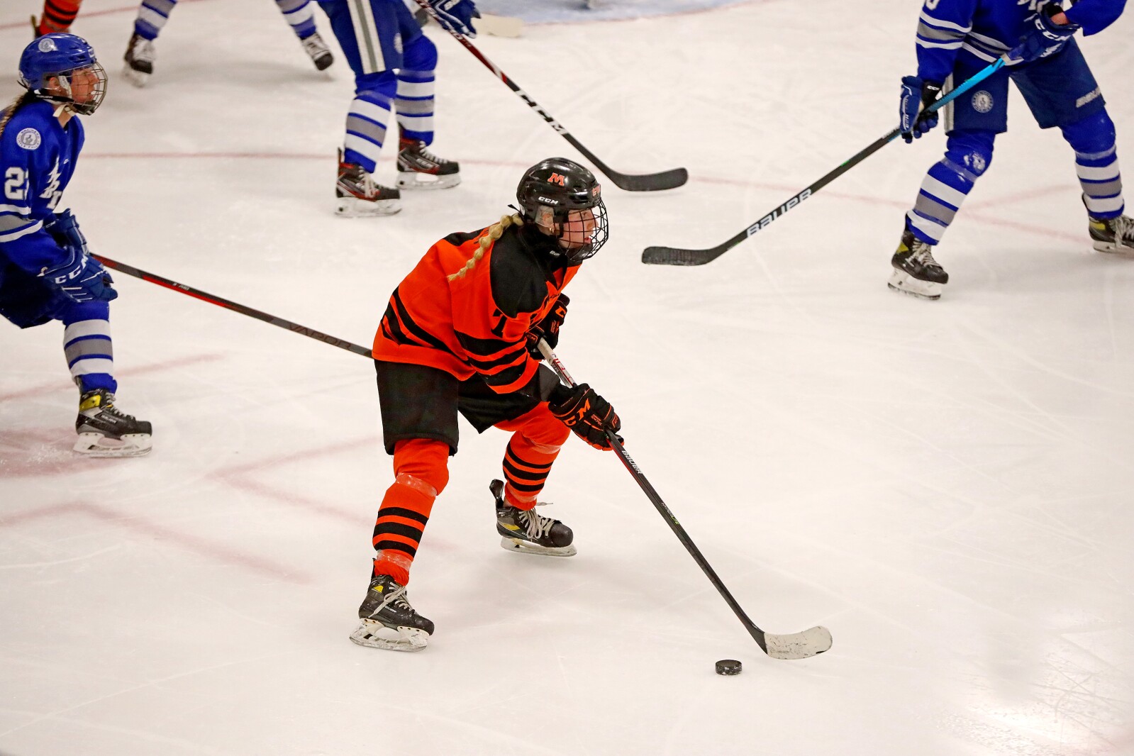 Brainerd/Little Falls girls hockey take on the Moorhead Spuds Thursday, Feb. 17, 2022, during the Section 8-2A Section Final in Fergus Falls.