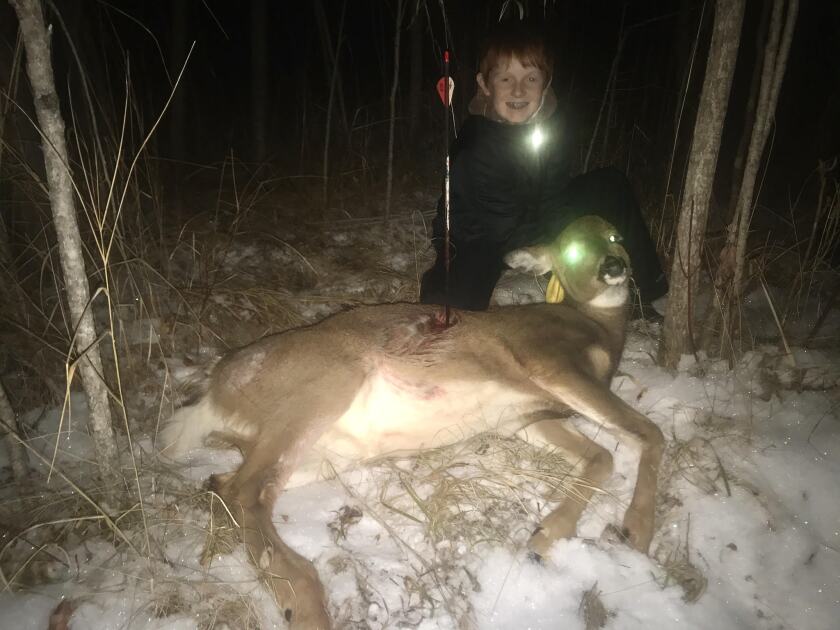 Wyatt Hangsleben, 10, first deer archery.jpg