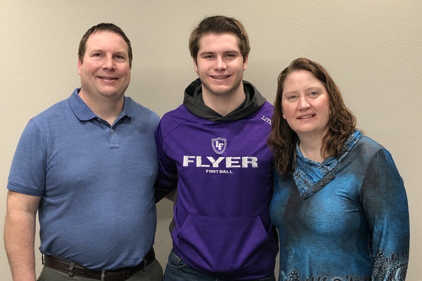 Little Falls senior Grant Litke signed a national letter of intent to wrestle next season at the University of Mary in Bismarck, N.D. Grant is the son of Steve and Laurie Litke. Submitted Photo