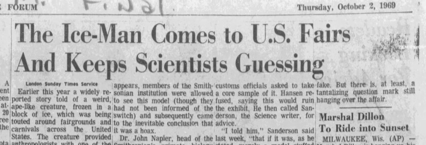 a historical newspaper clipping