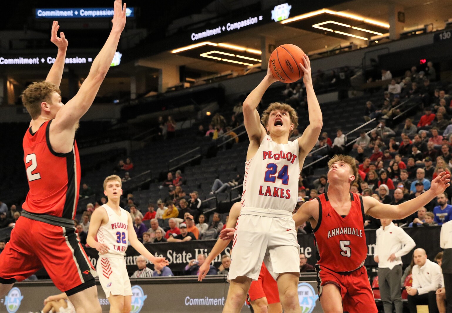 Pequot Lakes vs Annandale Class 2A State Quarterfinals Tuesday, March 22, 2022, at Target Center.