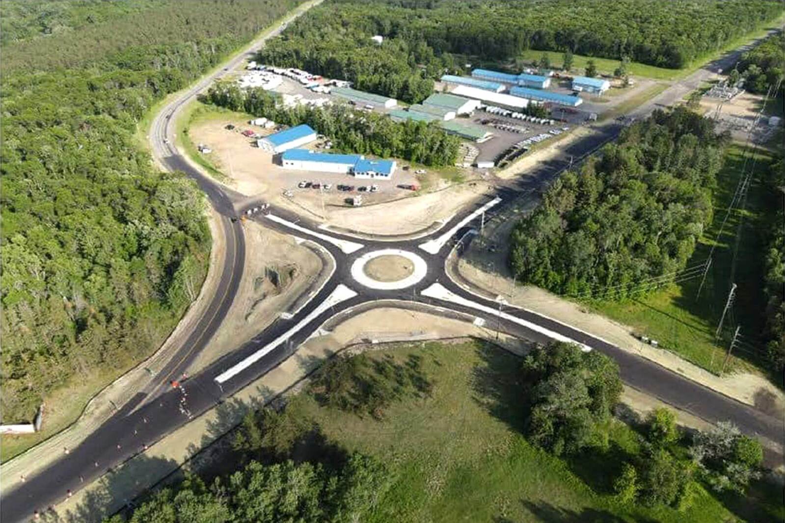 Crosslake roundabout opens a month early at County Roads 3 and 11