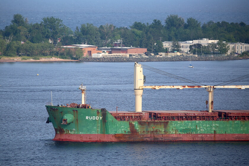 Bad Ruddy Photos: Green saltie departs Duluth-Superior - Duluth News Tribune ...