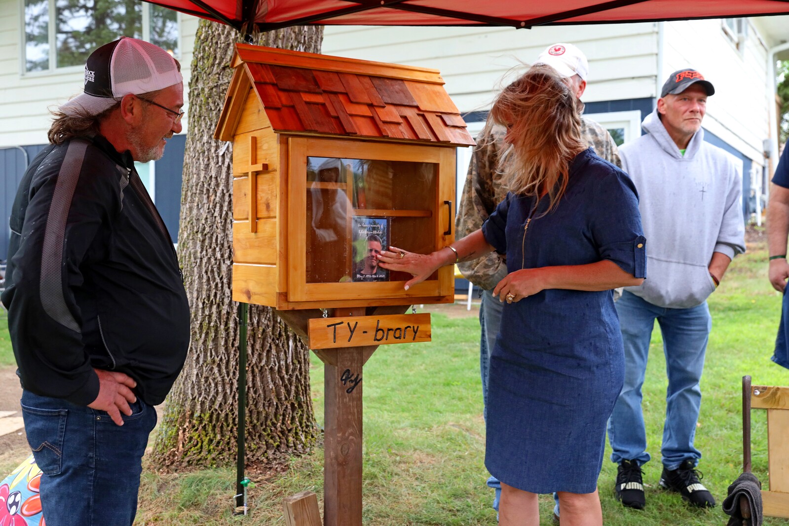 Saturday, July 23, 2022, during the installation of the first Ty-brary in Brainerd.