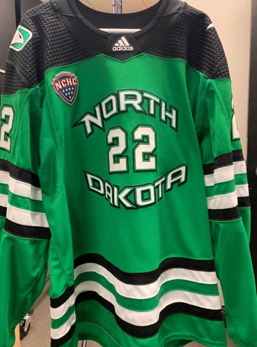 North Dakota adidas Alternate Hockey Jersey - Black