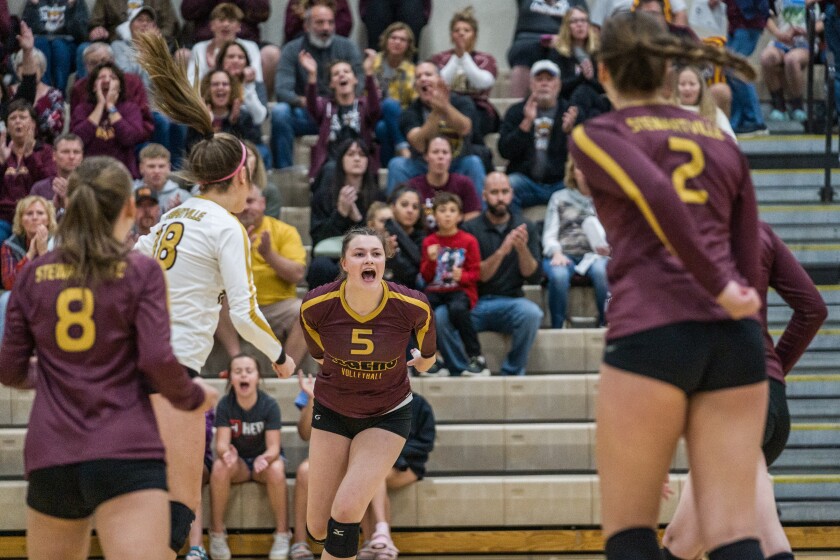 Stewartville, Byron Section 1AAA girls semifinal volleyball