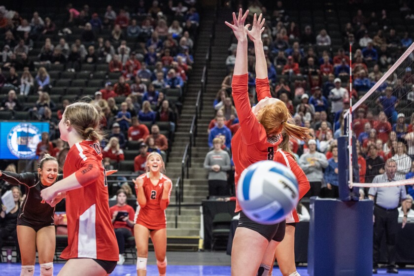 Cannon Falls, Pequot Lakes Class AA Championship volleyball
