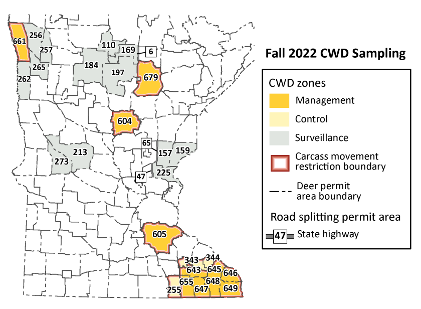 CWD map Minnesota