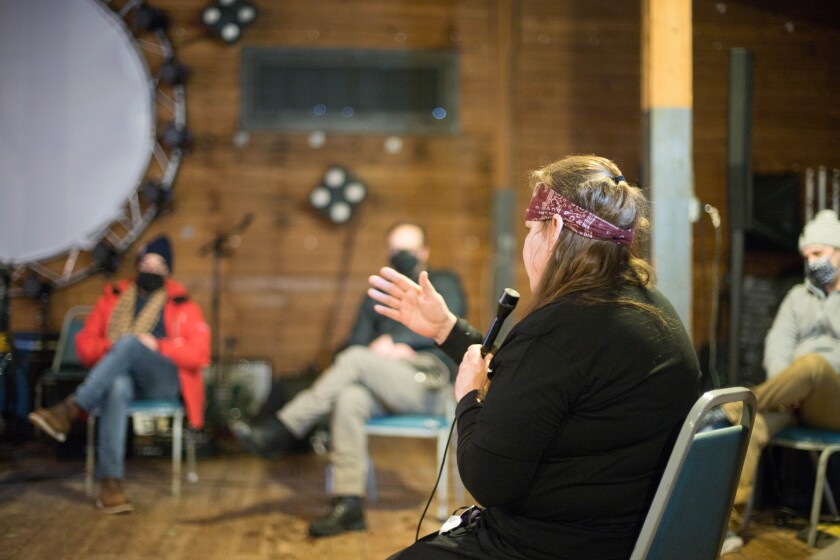nancy speaks in rail river