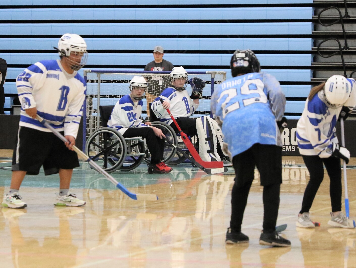 Brainerd vs Dakota United Saturday, March 19, 2022, during the adapted floor hockey state championship game at Bloomington Jefferson High School.