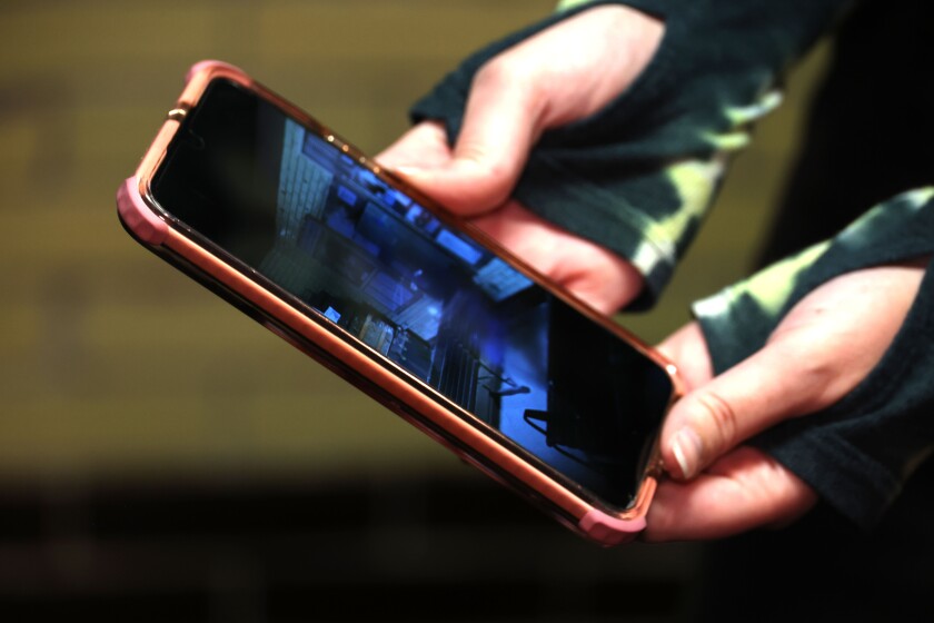 Photo of a room with a strange blur of light