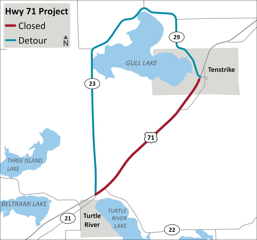 Bp Net Project Closures, detours for CSAH 22, Highway 71 road projects start April 27 ...