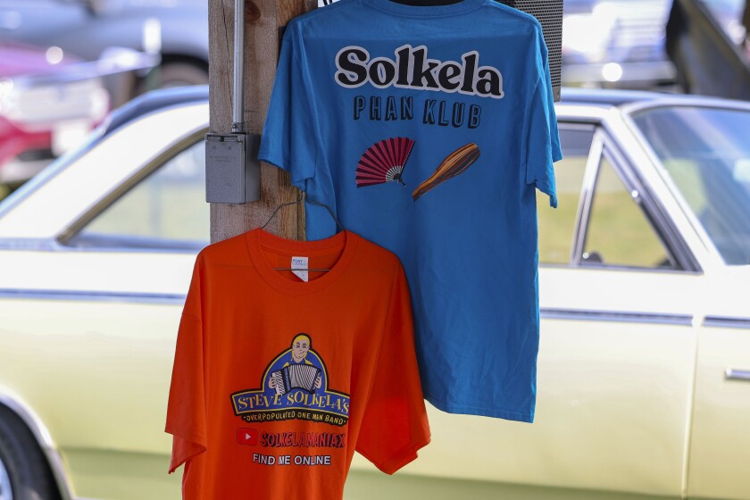 man performs with accordion