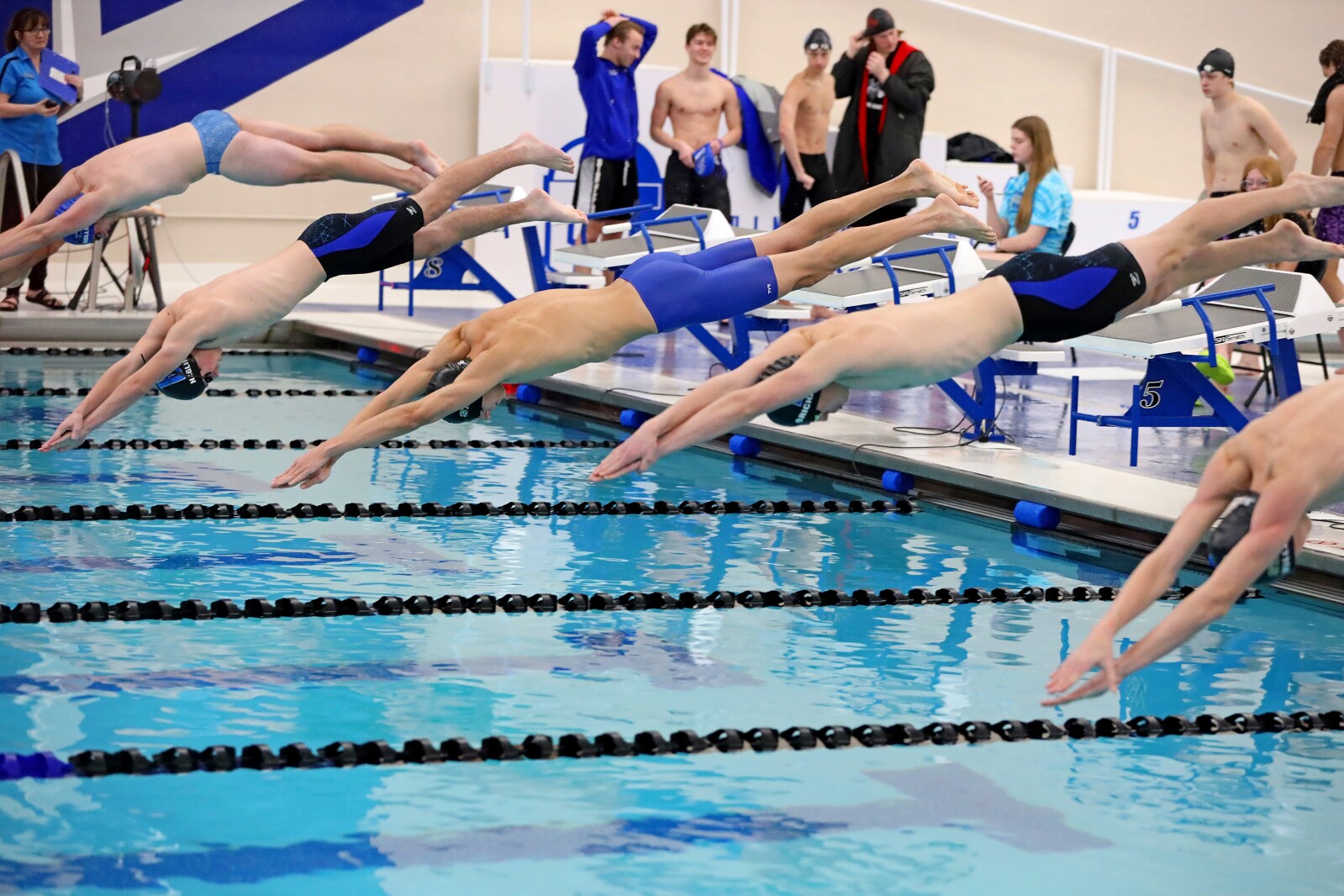 Brainerd swimmers compete Saturday, Jan. 14, 2023, during the Section 8-2A True Team at Brainerd.