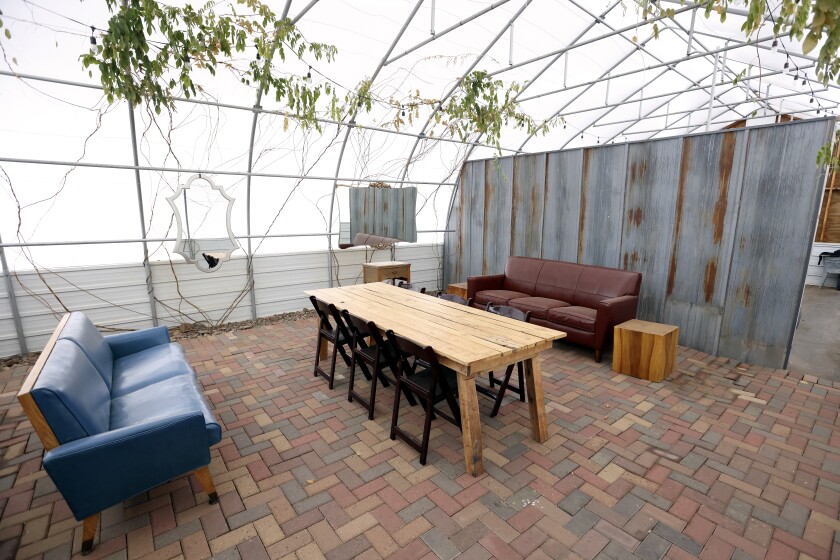 A converted greenhouse.