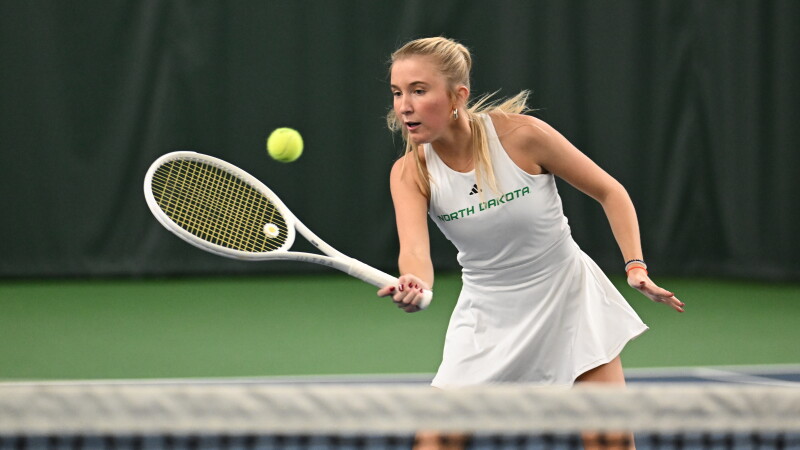 UND Hall of Famer Tom Wynne reacts to tennis cuts