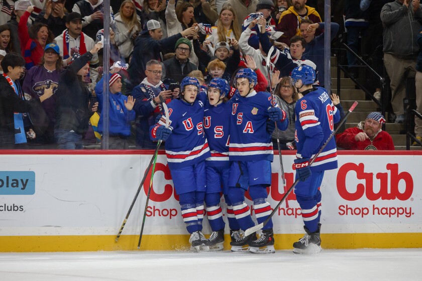 USA vs. Sweden World Junior Hockey