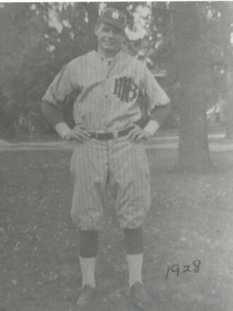 Herb Score in uniform as a professional baseball player