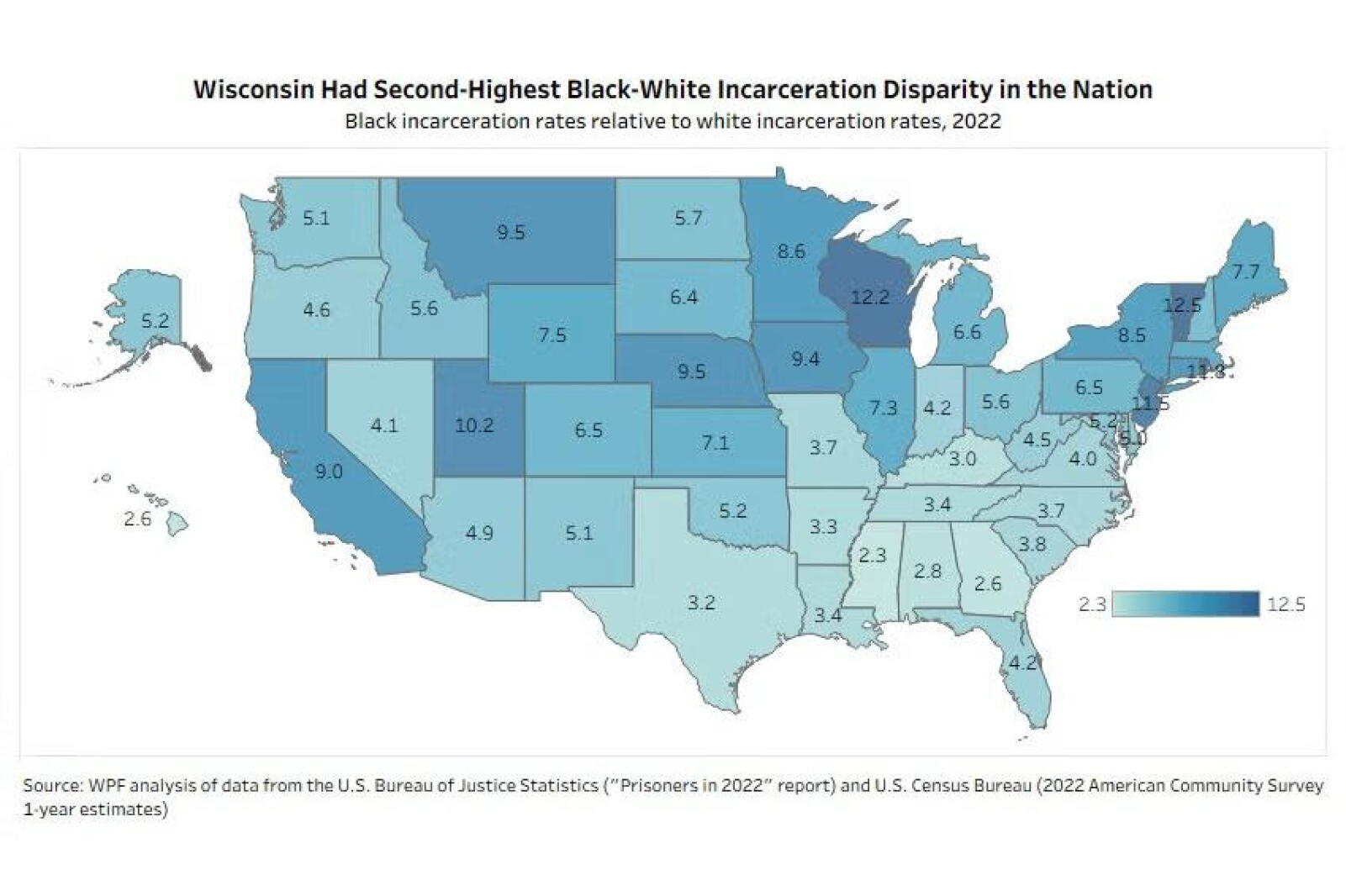 Wisconsin Inmate Population Report: Wisconsin has second highest prison racial disparities ...