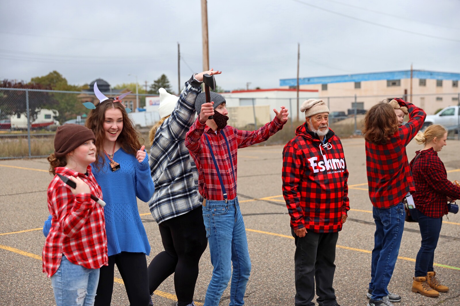 People gather downtown Saturday, Sept. 24, 2022, during the second annual Paul Bunyan Flapjack Festival in Brainerd.