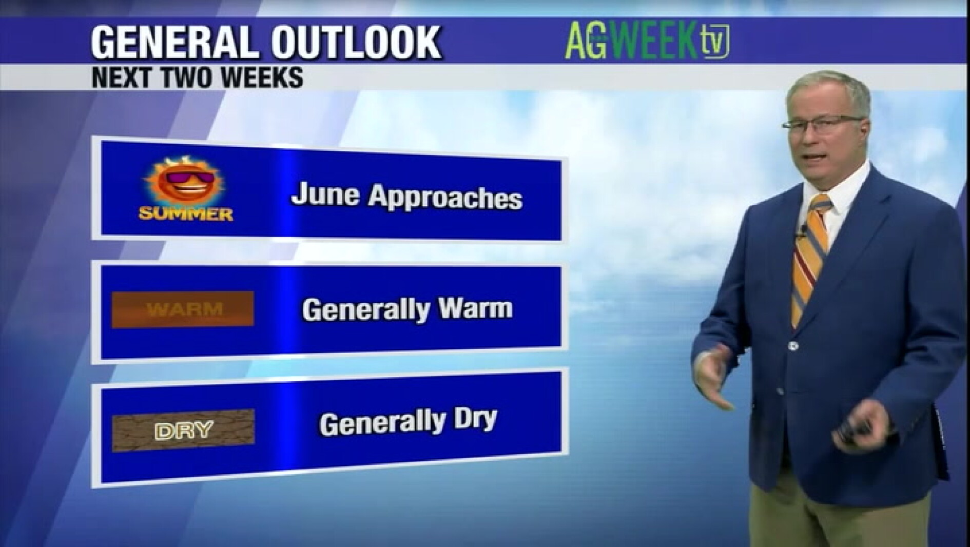 Weather settles into a summer-like pattern as May nears its end ...
