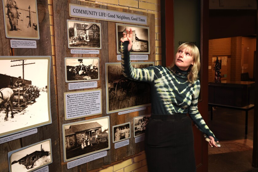 Woman tells story in exhibit