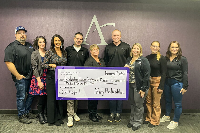 Affinity Plus Counter Check Affinity Plus Foundation awards HHDC with $30,000 to aid homeowner ...
