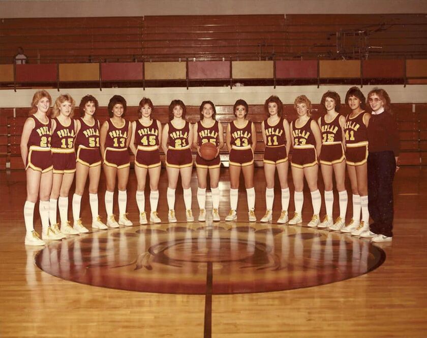 Poplar High School Girls' Varsity Basketball Team, 1984-85 (Poplar Montana) 1.jpg