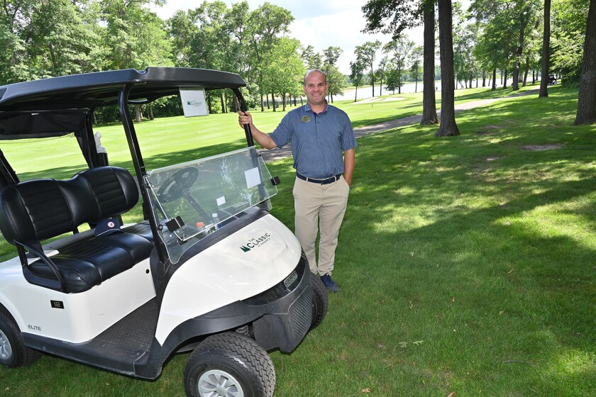 Glenn Hagberg, PGA Head Golf Professional at the Classic at Madden's, stops by a fairway at The Classic on Tuesday, July 8, 2025, in East Gull Lake.